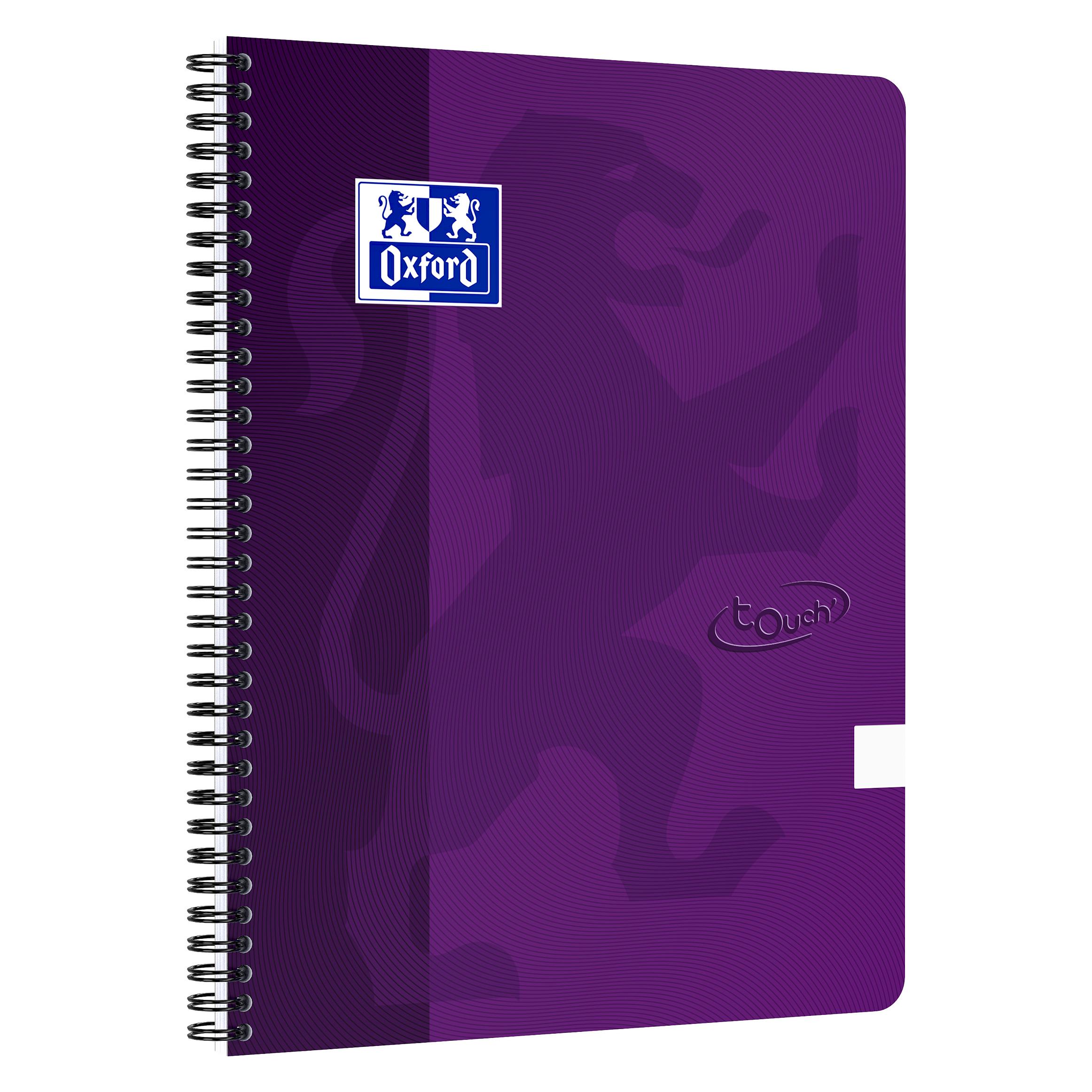 Oxford Touch Notebook A4+ plain soft touch cover twin-wire 180 Seiten (A4+, Blanko, Weicher Einband) (400103997)