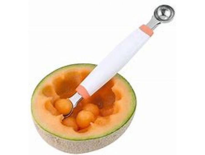 Tomado-Metaltex Meloenuitsteker Dekofood RVS Wit/Oranje/Zilver