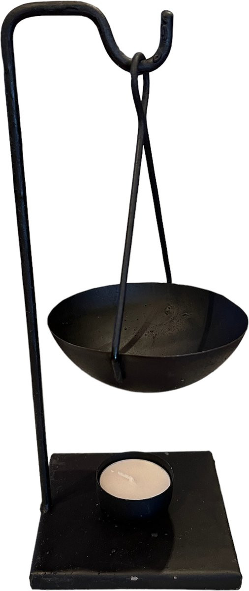 Wax brander metaal hanger met amber blokje voor wax melts