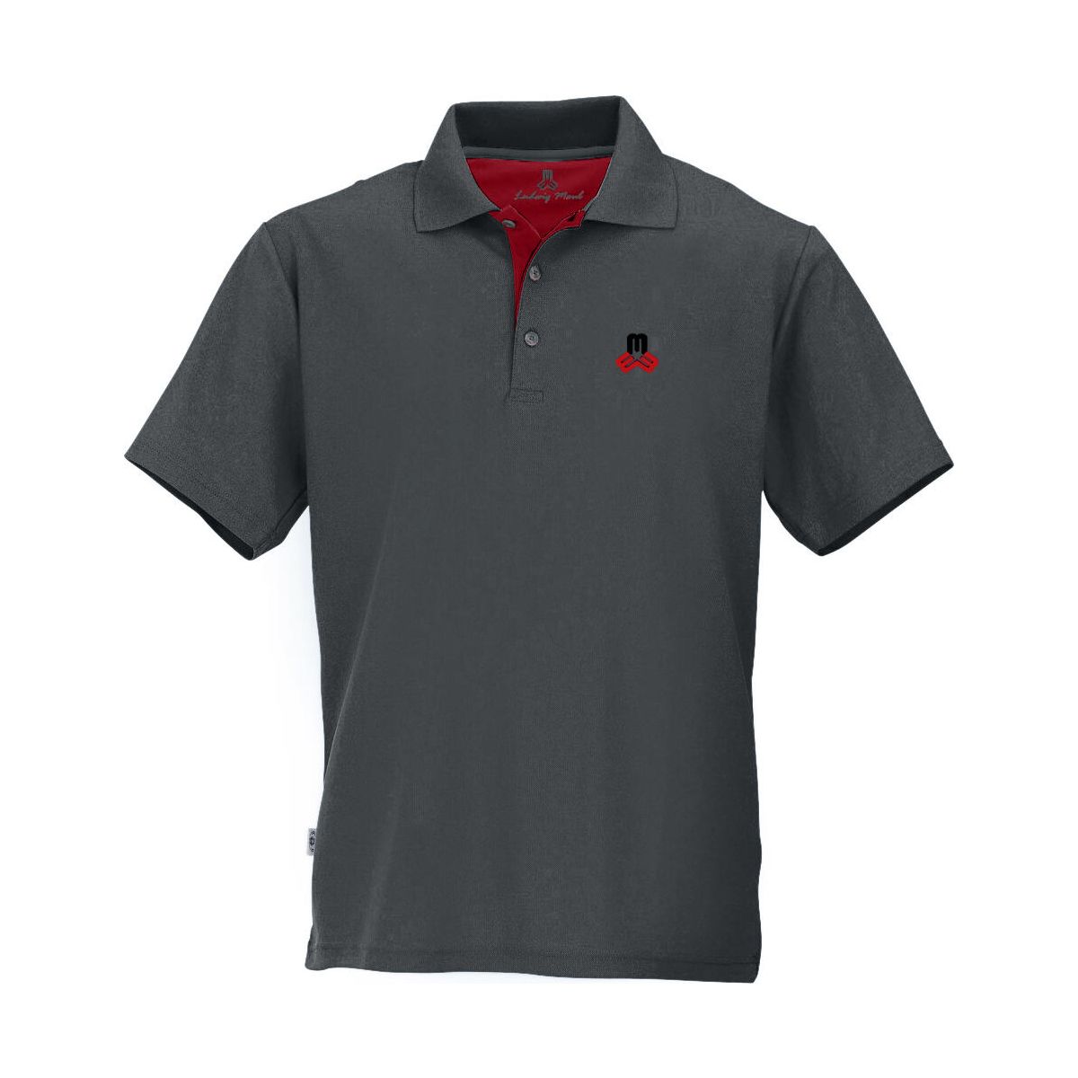 MAUL Sport Spiez Fresh - 1/2 Poloshirt dark grey/red (1093) 58 4941899237-1093-58
