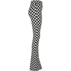 Urban Classics, Damen, Tights, Ladies Checked Boot Cut Leggings (S), Schwarz