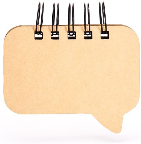 Bloc-notes autocollant publicitaire en forme de bulle Anfi beige TAILLE UNIQUE ADULTE