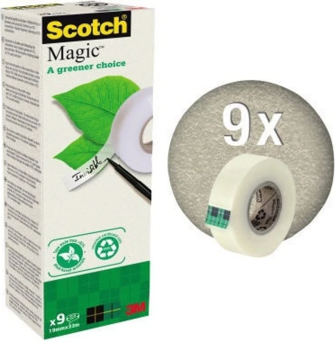 Scotch MagicÖ Tape a greener choice Klebefilm matt 19,0 mm x 33,0 m 9 Rollen