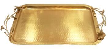 Jiallo Eldora Rectangular Tray - Satin Gold