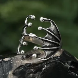 Drachensilber Ring Fledermaus Flügel Silber 925/001 54 - Silber
