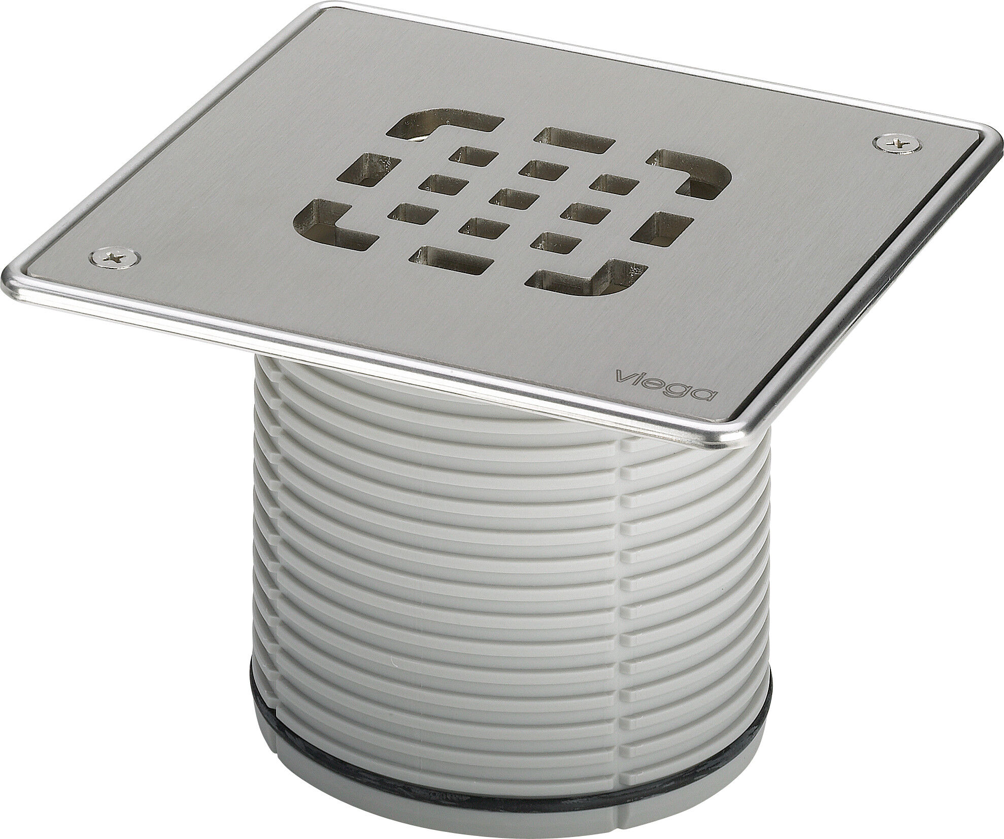 Viega Fixation Advantix 555467 150x150mm, plastique gris, vissé, Habillages d´interrupteurs Inox