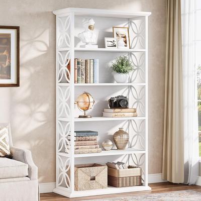 Bluebell 71 Inches Industrial Bookcase with Metal Frame