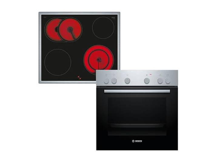 Bosch HND211AR62 Herd-Glaskeramik-Kochfeld-Kombination (herdgesteuert), 59,4 cm breit, 3D-Heißluft - Backen auf 3 Ebenen, Bräterzone