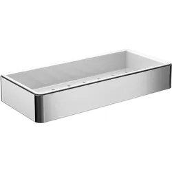emco loft Schwammkorb, verdeckte Wandbefestigung, herausnehmbarer Kunststoffeinsatz, 054500102, Farbe: Chrom