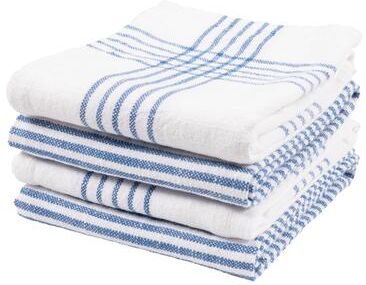 KAF Home Set of 4 Monaco Relaxed Casual Cotton Slubbed Kitchen Towel - N/A