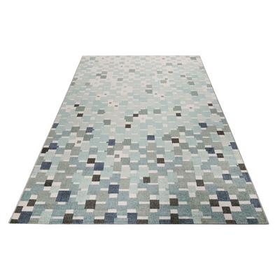 Outdoorteppich ESPRIT "Pacific, ESP-54557", blau, B:160cm H:4mm L:225cm, Polypropylen (PP), Teppiche, Outdoorteppich, pflegeleicht, im Mosaik-Muster, ideal für Terrasse, Küche, Wohnzimmer