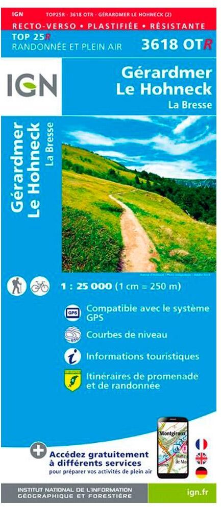 IGN  - 3618OTR Gérardmer, Le Hohneck, La Bresse - Résistante - Carte