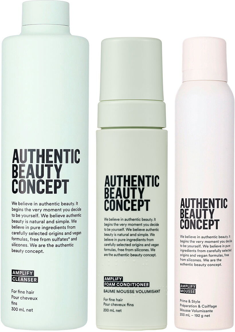 750ml Authentic Beauty Concept Amplify Set (Cleanser 300ml + Conditioner 250ml + Mousse 200ml)