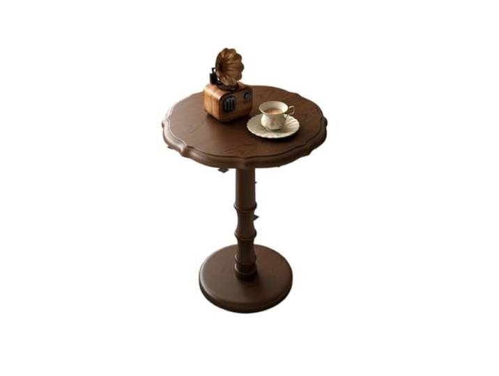 ksjdieunf Couchtisch Massivholz Runder Couchtisch Kleine Wohnung Ecktisch Freizeit Spitze Sofa Neben Dem Tisch Tische for Wohnzimmer(A)