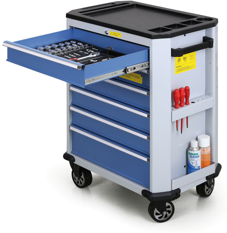 B2B Partner Werkzeugwagen G2, 6 Schubladen, blau