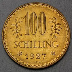 Goldmünze 100 Schilling "Republik" verschiedene Jahrgänge (Österreich)