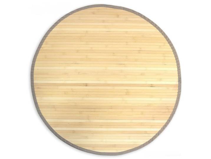 Tapis en bambou rond naturel Ø 150cm TAP06080