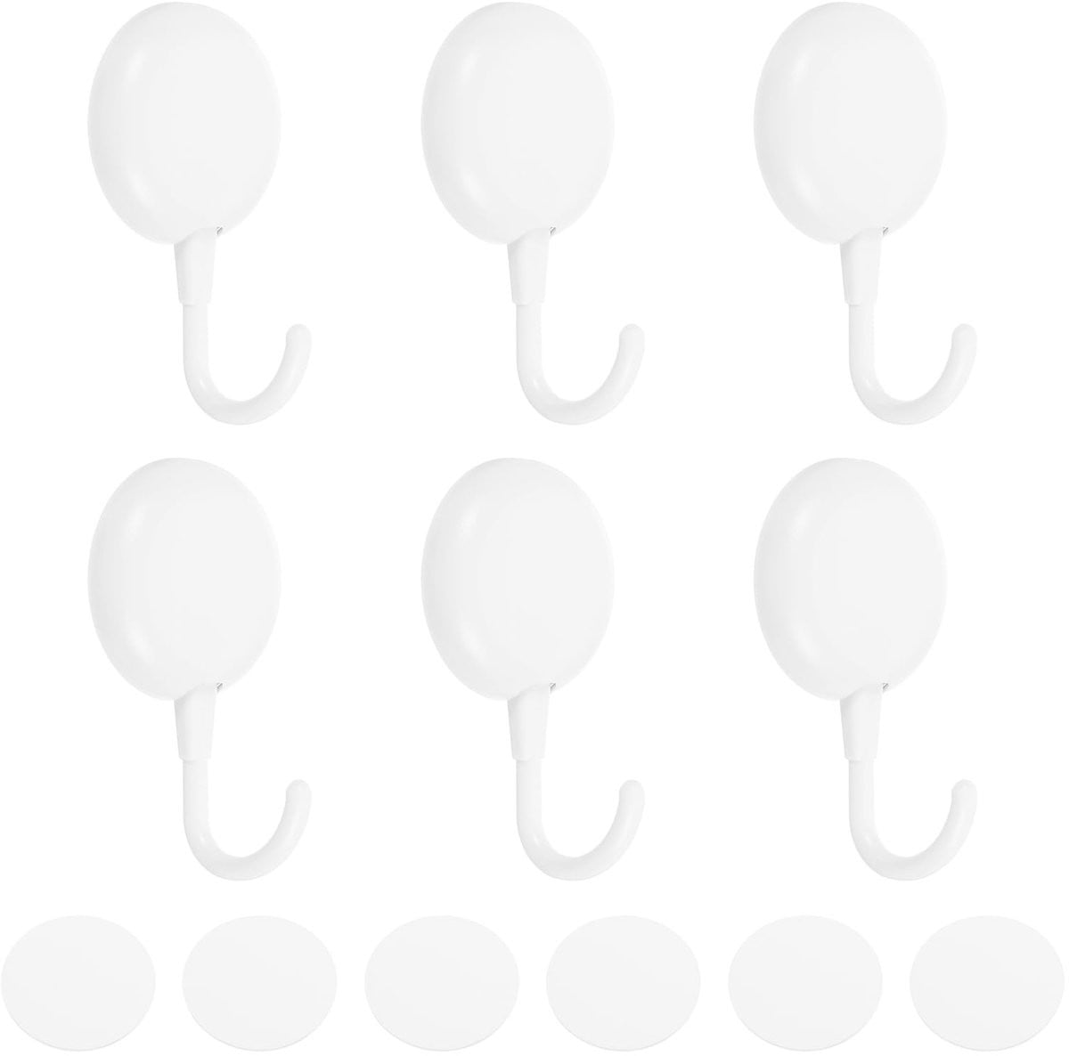 Set van 6 zelfklevende wandhaken voor kleding en accessoires