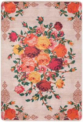 SAFAVIEH Daytona Machine Washable Slip Resistant Rosann Graphic Floral Rug