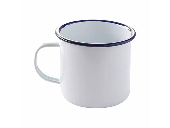 Hendi Tasse mit Henkel, 0, 52L, ø10.0x(H)9.0cm – Diverse Gastro Küchenutensilien – weiss / blau