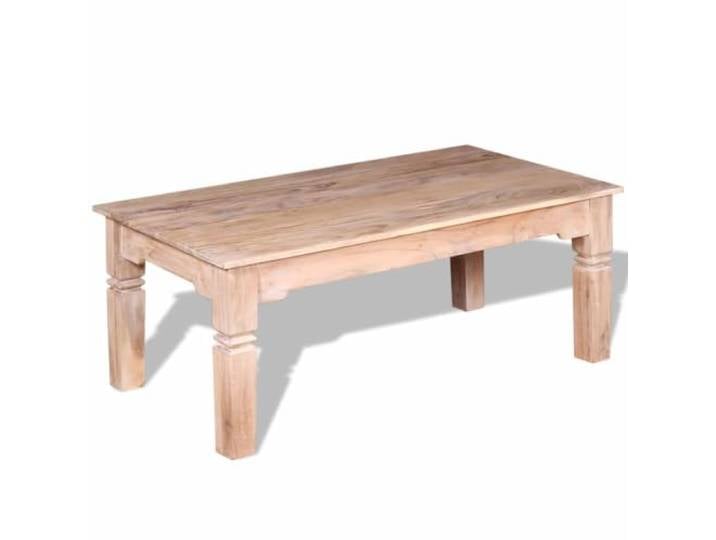 KKgypkn Couchtisch Akazienholz 110x60x45 cm Massivholz Handgefertigt, Weiß Gebürstet, Vielseitig Als Kaffeetisch Oder Beistelltisch