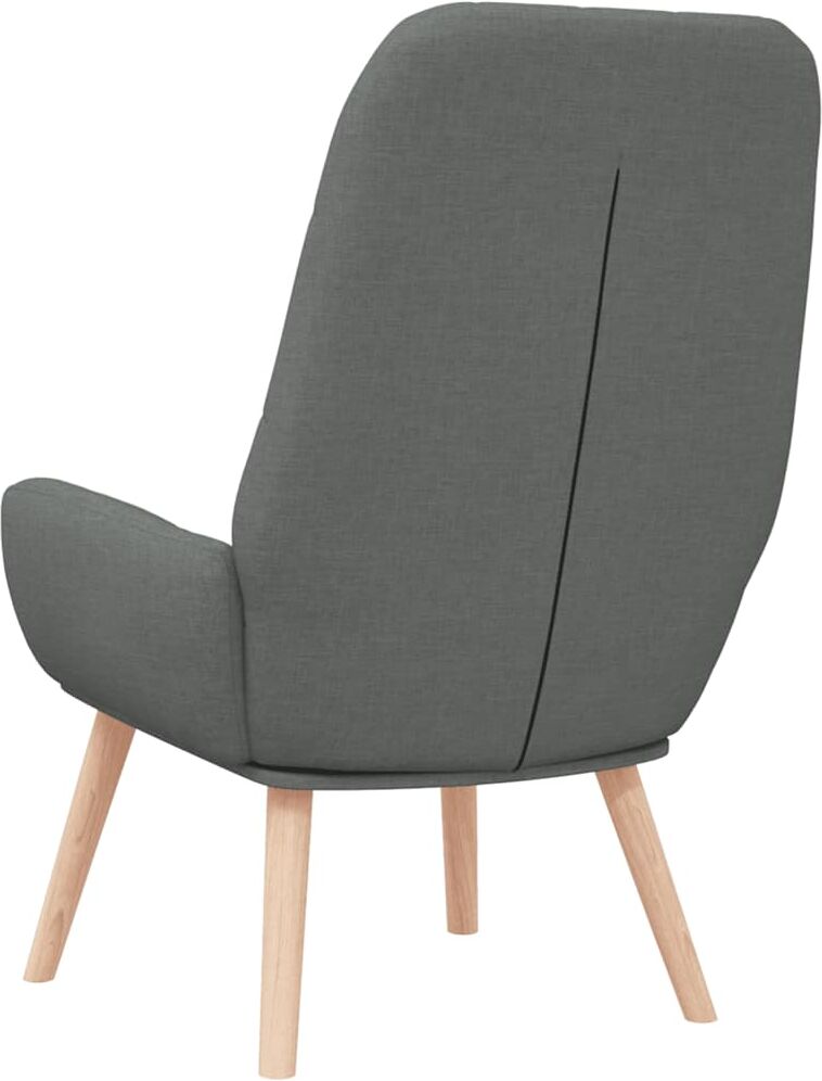 vidaXL Fauteuil relaxant en tissu gris foncé