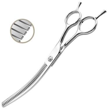 Inspire Essentials Professional Curved Chunking Grooming Scissors For Dogs And Cats b