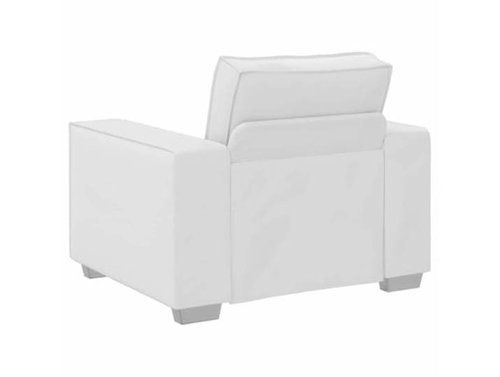 KTHLBRH Sessel Sofa weiß 100 cm Kunstleder Metallrahmen, komfortabler Schaumstoff, Innenanwendung, 1 Stück