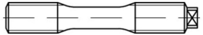DIN 2510 Form L Dehnschraube M20x170 1.7709 (21CrMoV5-7) blank m. 2 Muttern ; Industrial Quality Supplies (025103040200170)