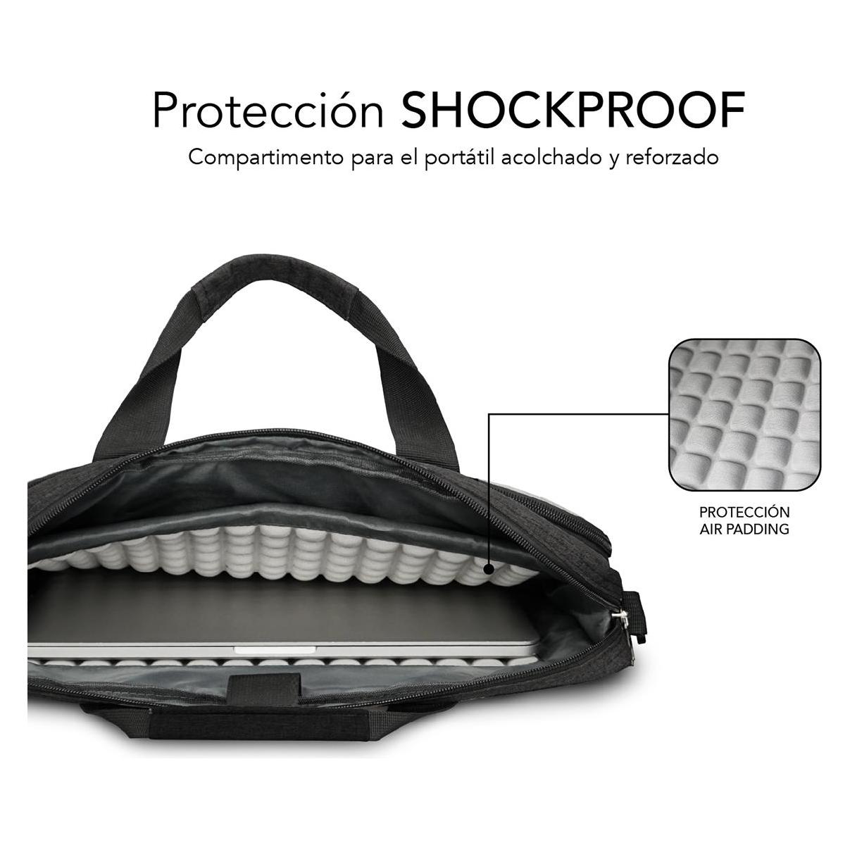 Subblim MALETIN AIR PADDING LAPTOP BAG 13,3-14" DARK GREY (14", Acer, Apple, ASUS, Dell, HP, Huawei, Lenovo, Microsoft, Razer, Samsung) (SUBLB-4APLB50)