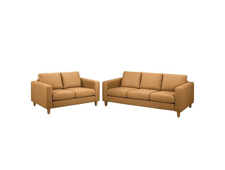 Ensemble 2 éléments Jaune Tissu Lark 214 x 86 x 90cm Scandi