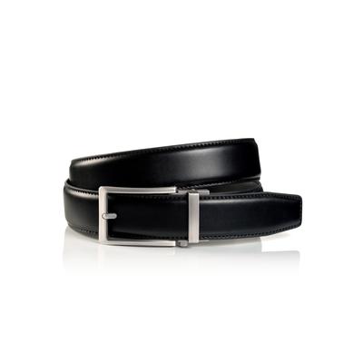 Ledergürtel MONTI, Herren, Gr. 120, schwarz, Obermaterial: 100% Rindsleder, Gürtel Ledergürtel, 3,5 cm breit, Klassisch-Business, Automatikschließe - Passt immer