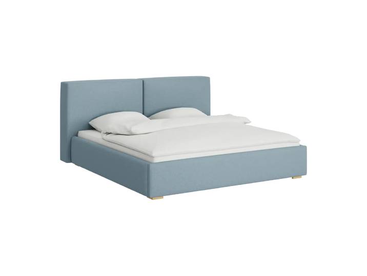 Bett Sleepin, 180x200 cm, Johann Jakob, aqua, Textil