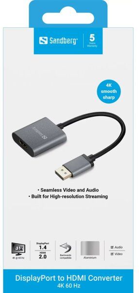 Sandberg Displayport Til Hdmi-Adapter