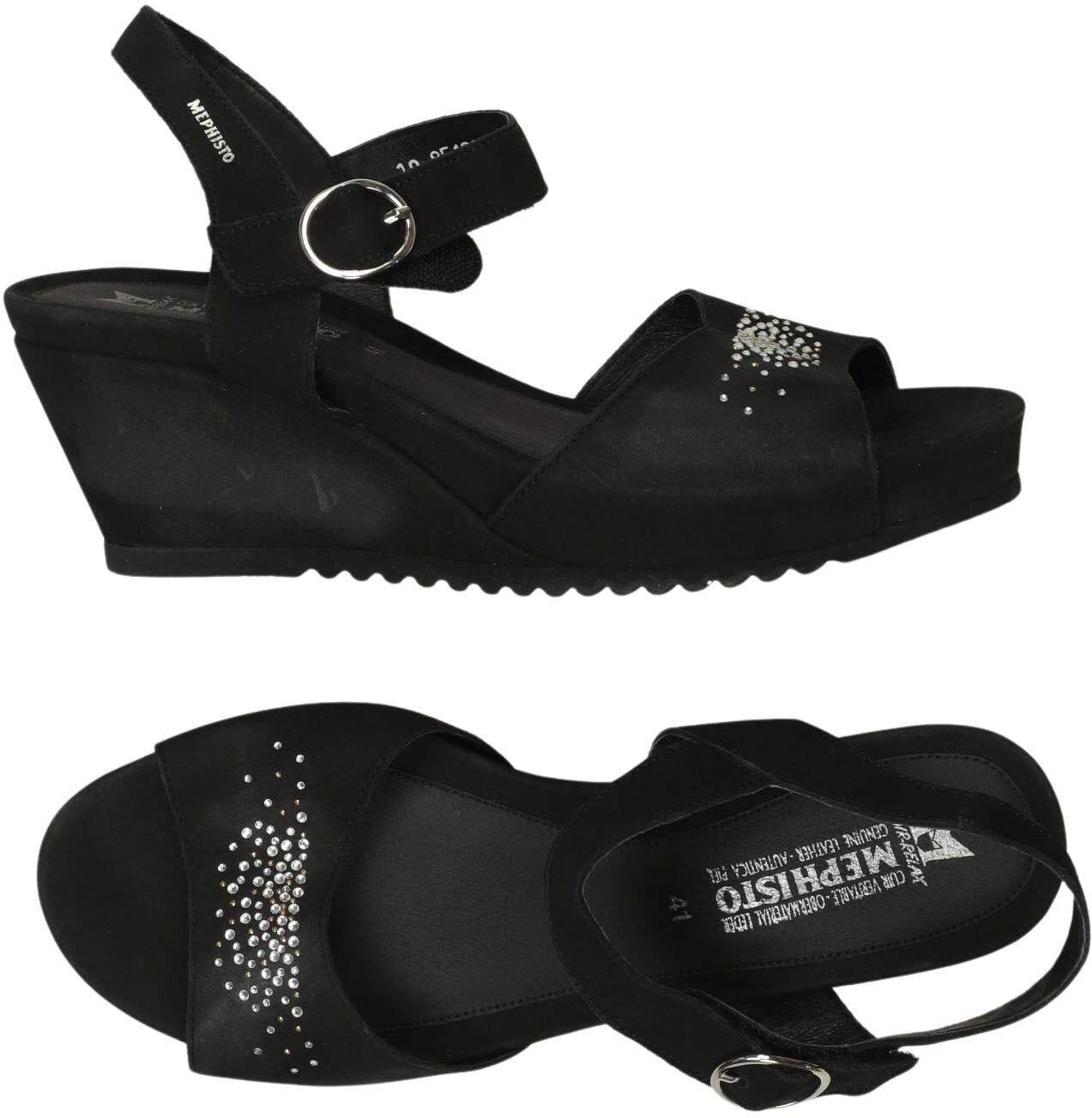 Mephisto Damen Sandalen, Schwarz, Gr. EU 41, Leder - Second Hand