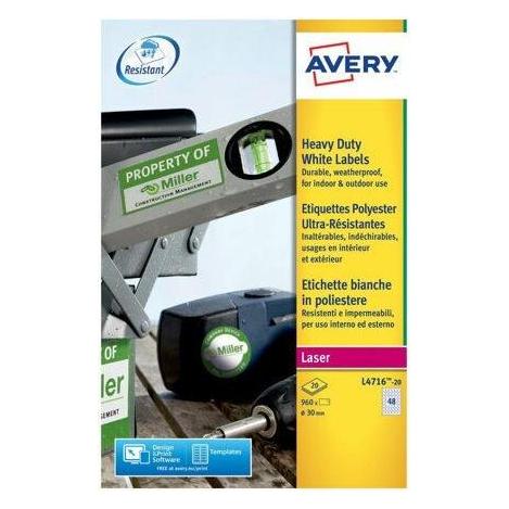 Avery Wetterfeste Etiketten (L4716-20)