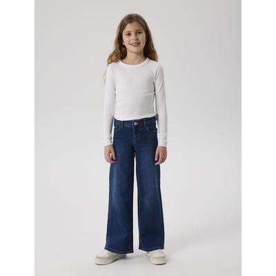 Name It "NKFPOLLY X-WIDE JEANS 3057-FR NOOS" Baumwollmischung, Wide Fit an den Beinen, leichter Used Look