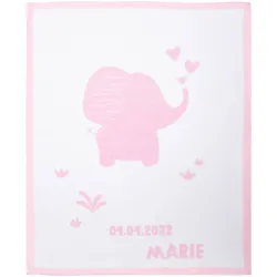 Herding Babydecke Unicade mit Namen 75x100 cm, rosa
