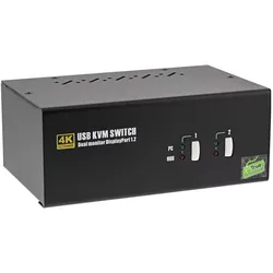 InLine KVM Desktop Switch, KVM Switch, Schwarz