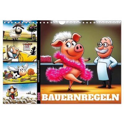 Bauernregeln, unsinnig und amüsant (Wandkalender 2026 DIN A4 quer), CALVENDO Monatskalender