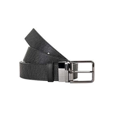 Hüftgürtel ARMANI EXCHANGE "Gürtel TONGUE BELT 1er Pack", Herren, schwarz (schwarz, anthrazit), Obermaterial: 100% Polyester PES., Gürtel Hüftgürtel