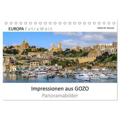 Impressionen aus GOZO - Panoramabilder (Tischkalender 2027 DIN A5 quer), CALVENDO Monatskalender