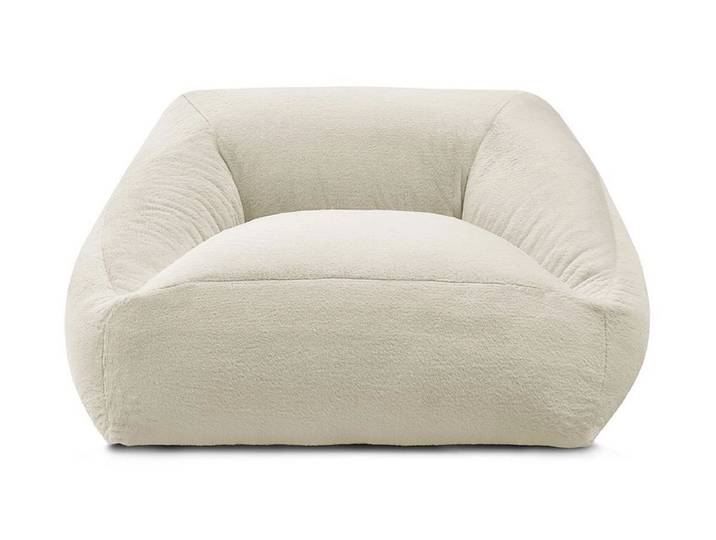 Hocker BOBOCHIC LILIBET 125x125x77cm stoff weiss