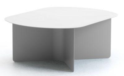 Leyform Beistelltisch, groß, B 793 x T 590 x H 300 mm, Stahl lackiert, weiß/weiß