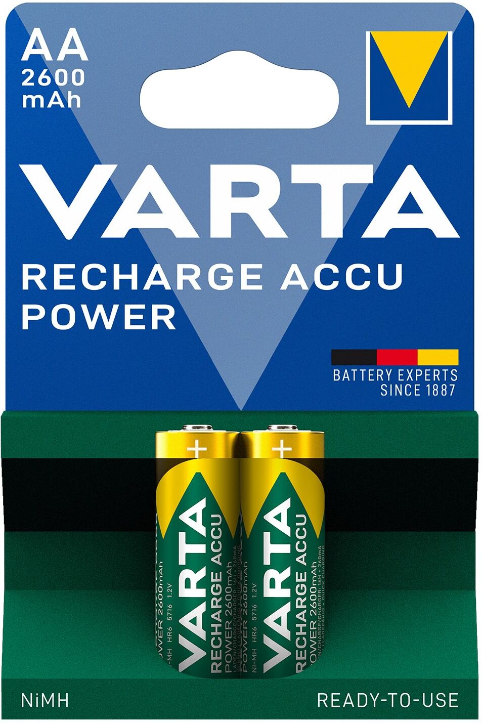 Batteria Stilo AA ricaricabile Varta 05716101402 RECHARGE ACCU POWER