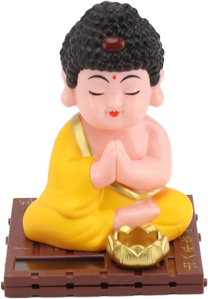 Realistisch Zonne-energie Buddha Beeld voor Decoratie van Huis, Auto of Kantoor