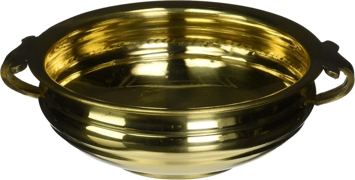 Decoratieve Urli Messing Kom - Indiaans Handwerk - Messing