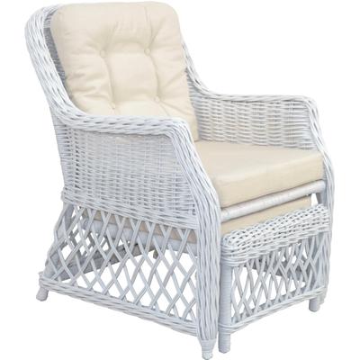 Rattanstuhl HOME AFFAIRE, weiß, B:67cm H:91cm T:75cm, Rattan, Stühle, Rattanstuhl, Handarbeit, Maße (B/T/H): (67/75/91)