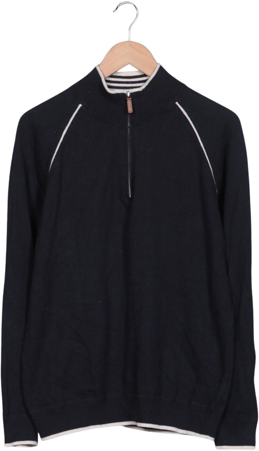 Paul Rosen Herren Pullover, Marineblau, Gr. M, Baumwolle / Kaschmir - Second Hand