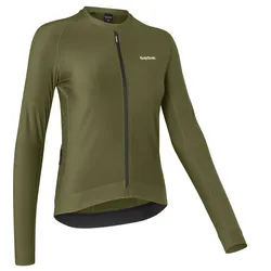 Womens PACR Langarmtrikot olivgrün / S